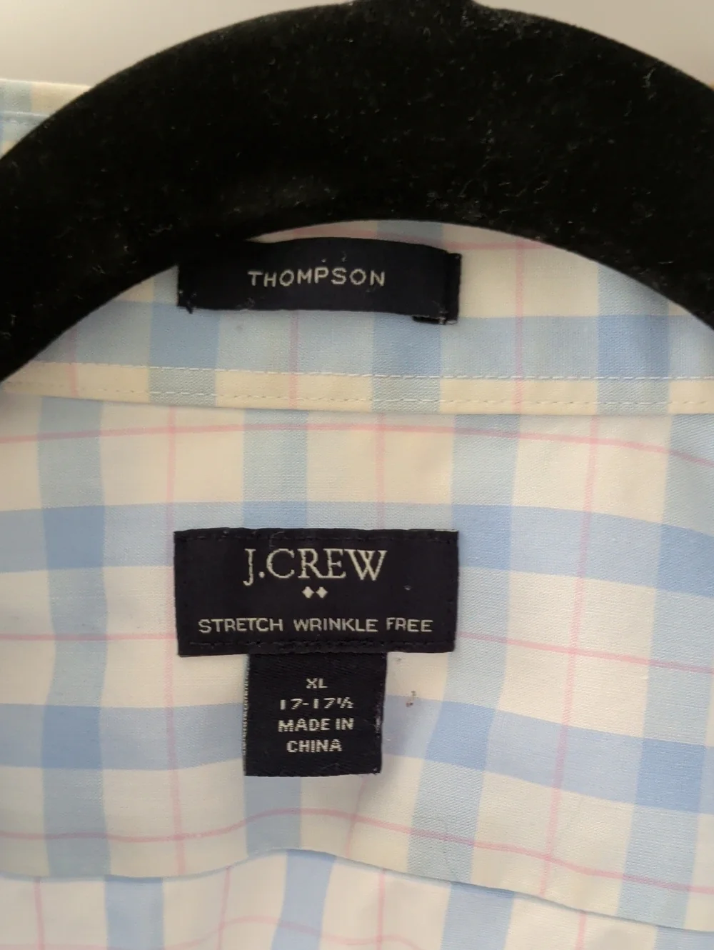 J. Crew Light Blue and White Plaid Cotton Dress Shirt